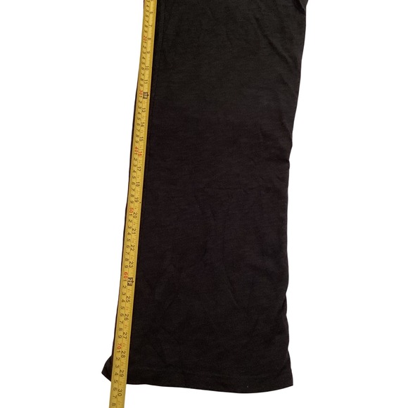 WILT Black Cotton Drawstring Waist Wide Leg Jumpsuit XS Made in USA, Long Sleeve - Picture 4 of 9